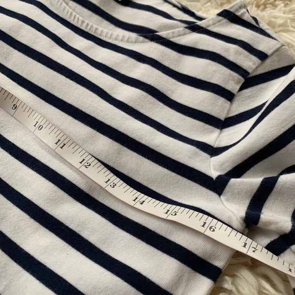 J.Crew Ruffle Sleeve Crew Neck Striped Top - XS - Picture 7 of 11